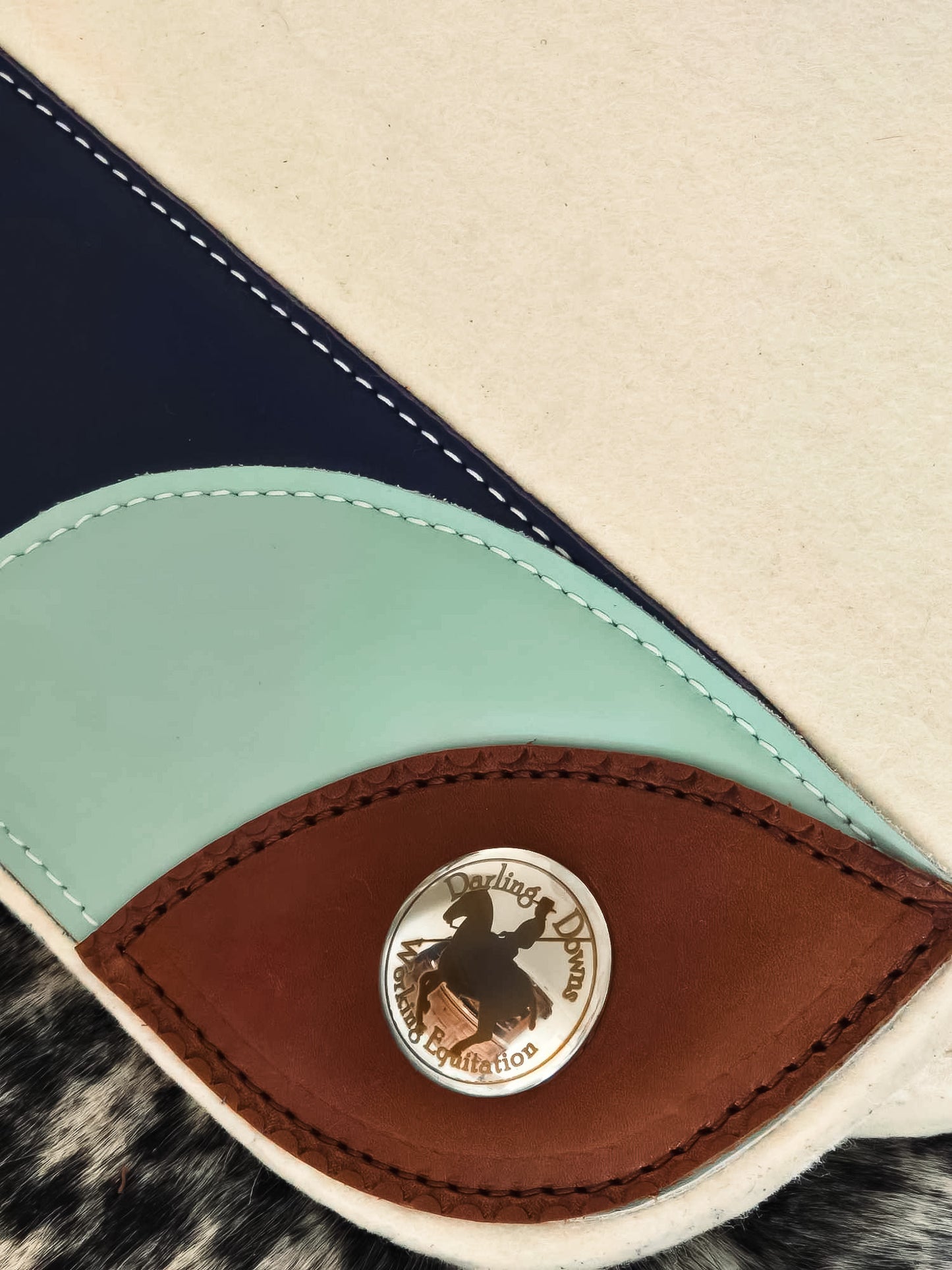 FULL CONTOURED SPINE WOOL FELT SADDLE PAD : 13mm - your choice of leather, fabric and felt