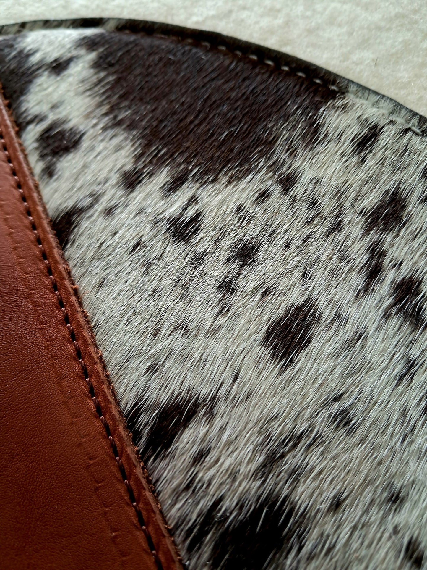 HAIR ON HIDE (cowhide): 13mm or 18mm : CUTBACK WITHER, CONTOURED SPINE AND PERSONALISED