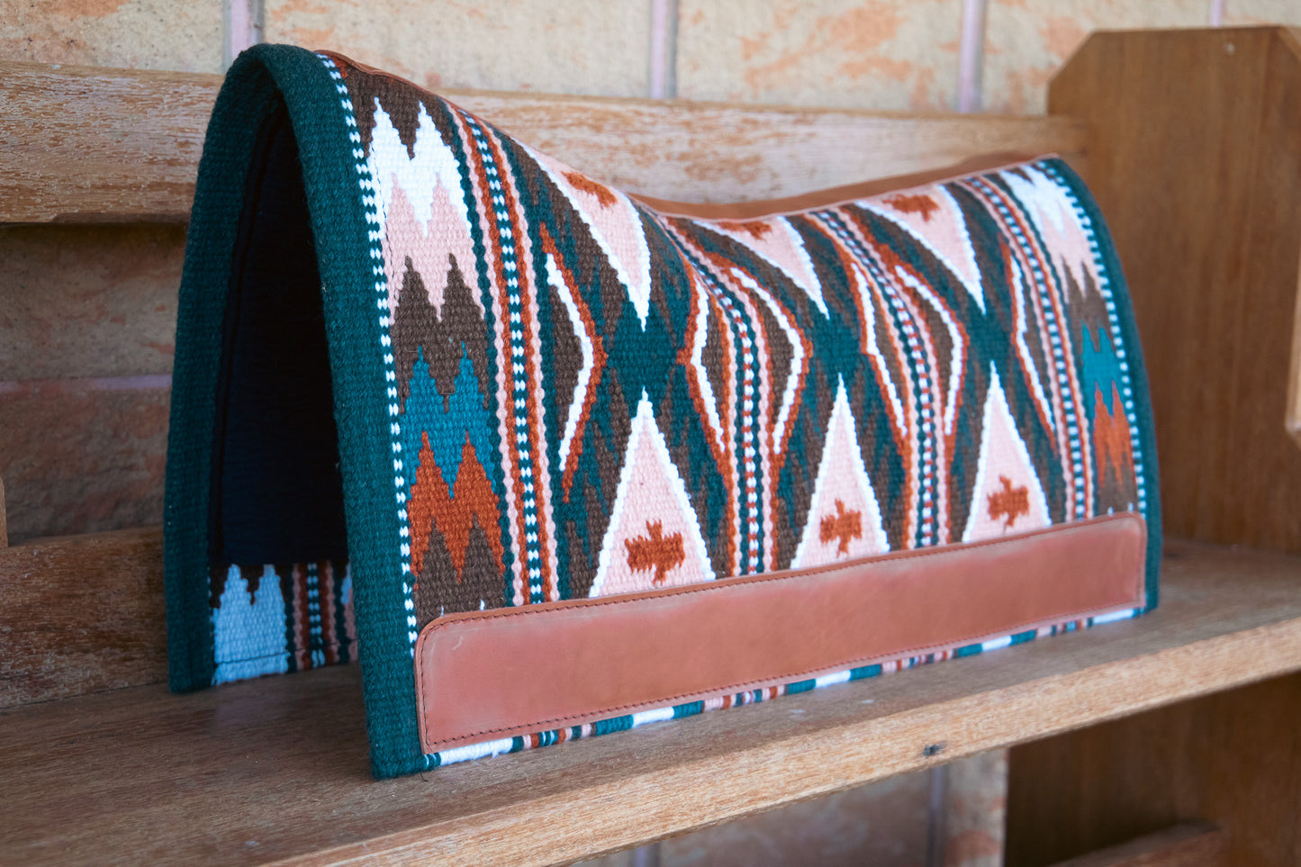 Handwoven blanket covered felt saddle pads - 18/19mm AND close contact 11/12mm