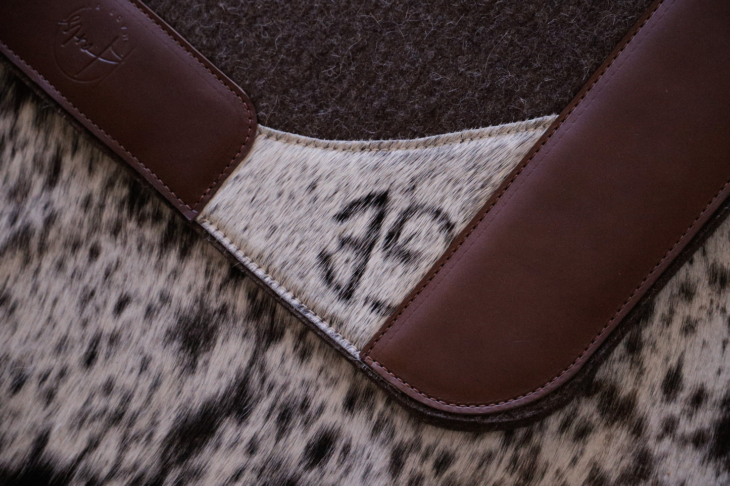 Hair on hide 100% natural, wool felt pad - 17mm thick felt - choice of hides