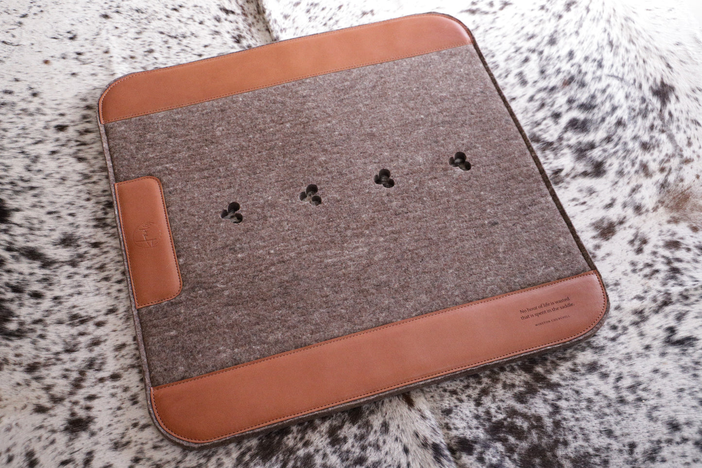 The 'Wade' wool felt full leather trim - choice of 13mm or 18mm