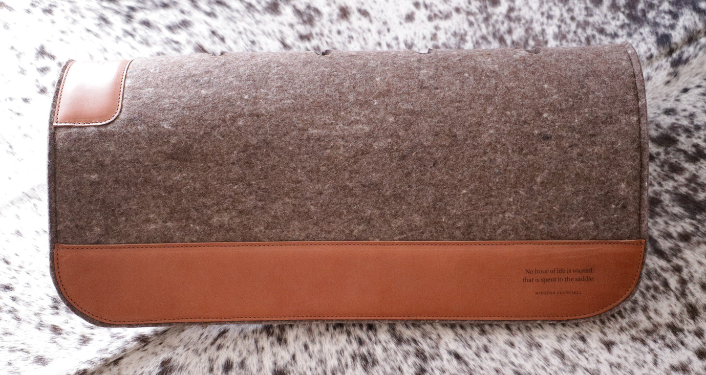 The 'Wade' wool felt full leather trim - choice of 13mm or 18mm