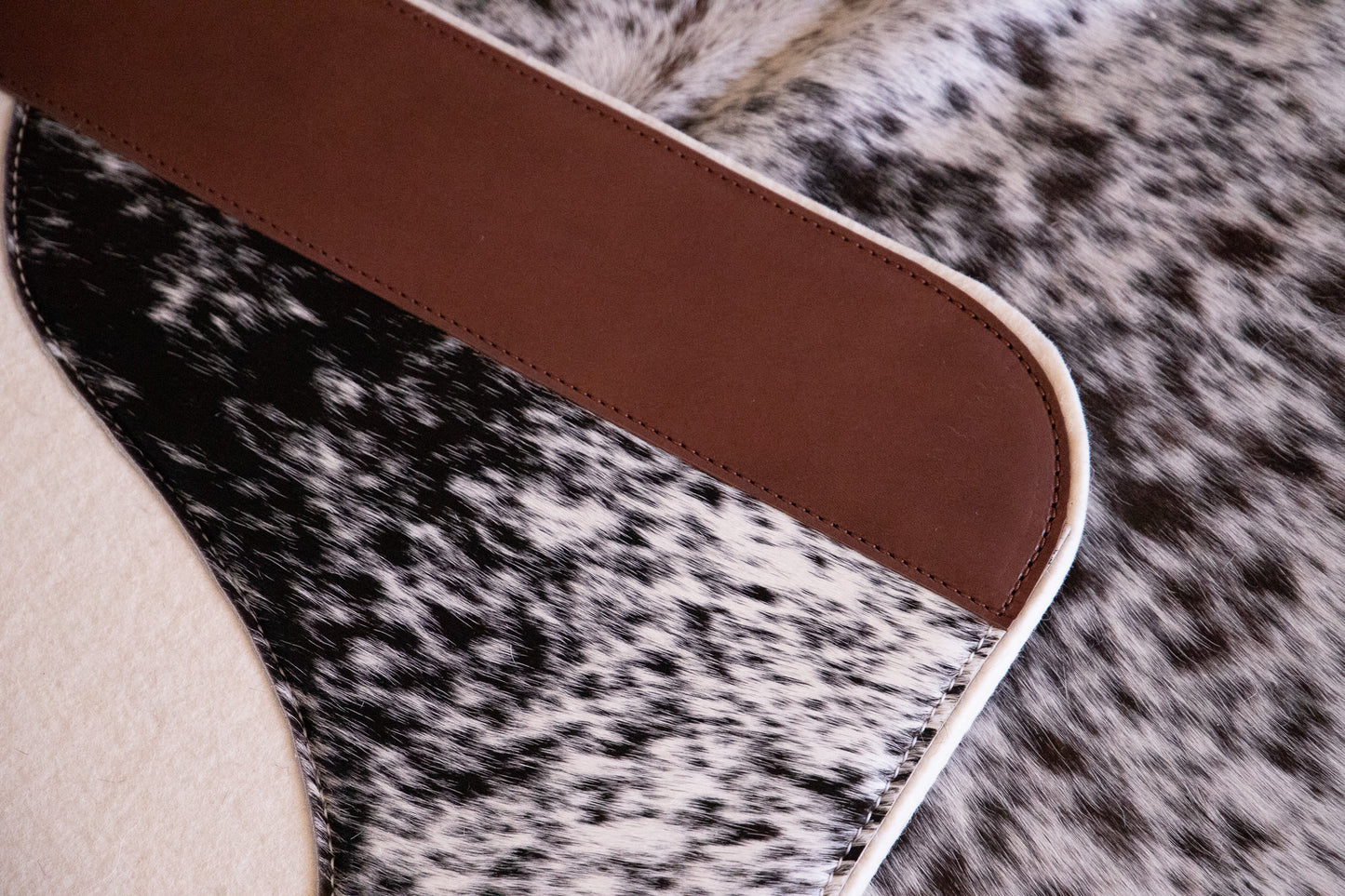 Hair on hide 100% natural, wool felt pad - 13mm felt - choice of hides and felt colour