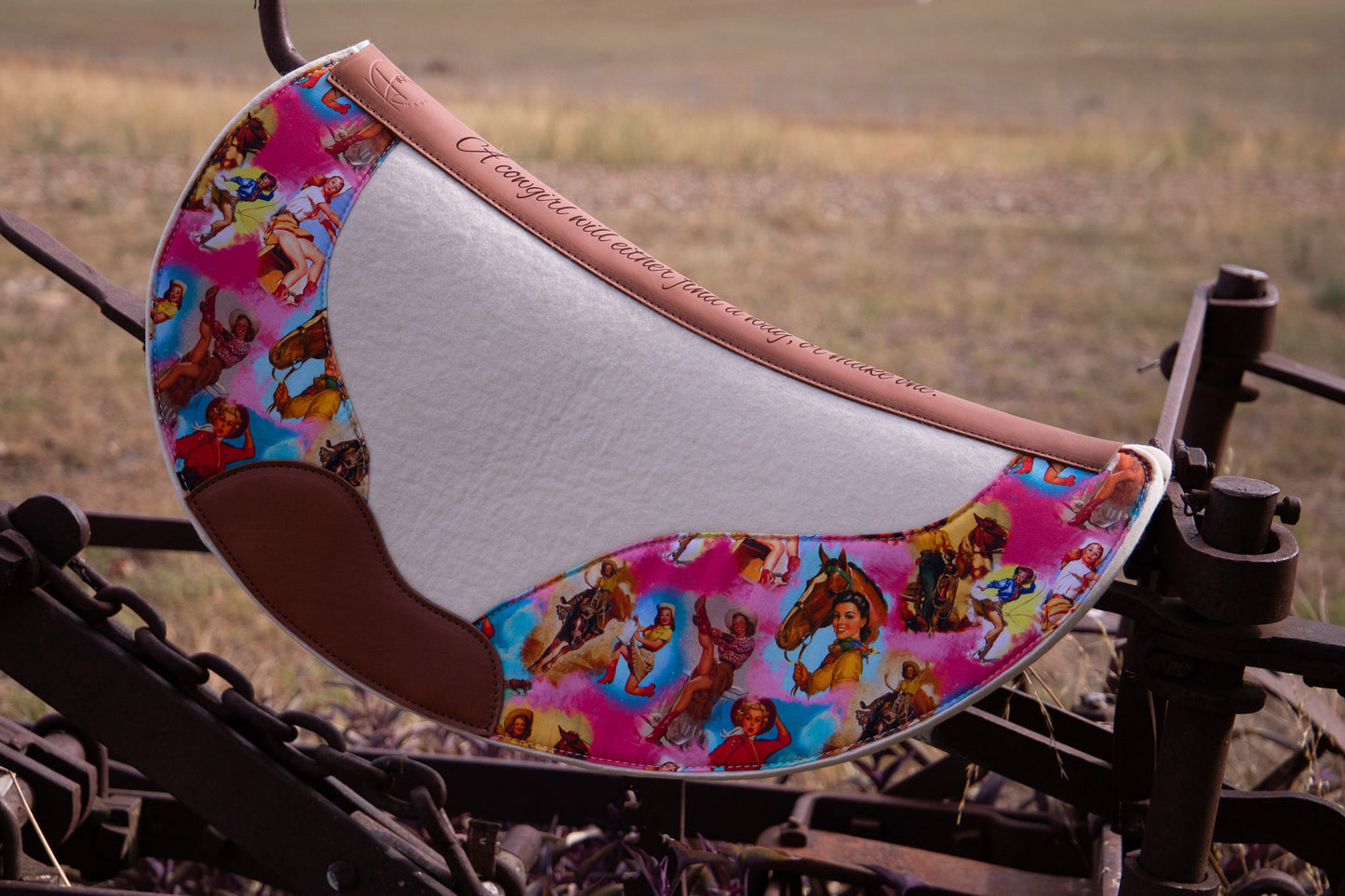 Shaped fender full contoured spine - 13mm or 18mm felt - customised with your choice of fabric, leather & felt colour