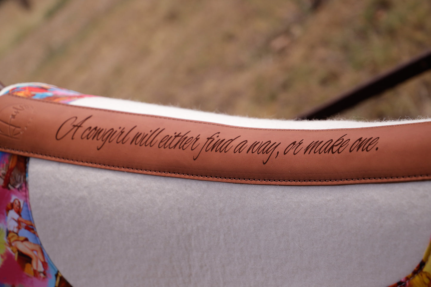 Shaped fender full contoured spine - 13mm or 18mm felt - customised with your choice of fabric, leather & felt colour