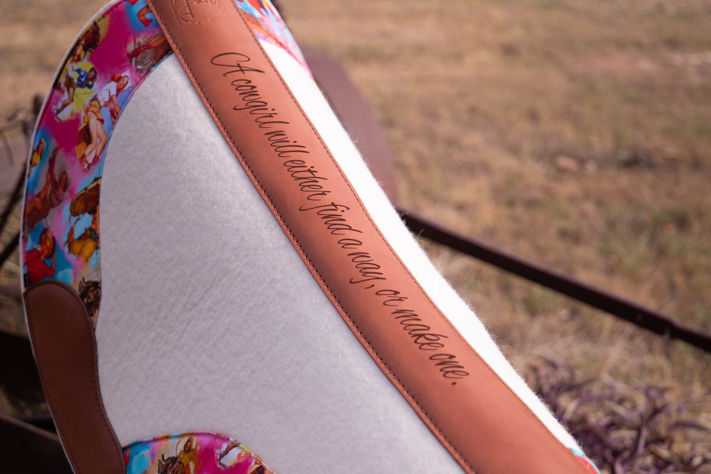 Shaped fender full contoured spine - 13mm or 18mm felt - customised with your choice of fabric, leather & felt colour