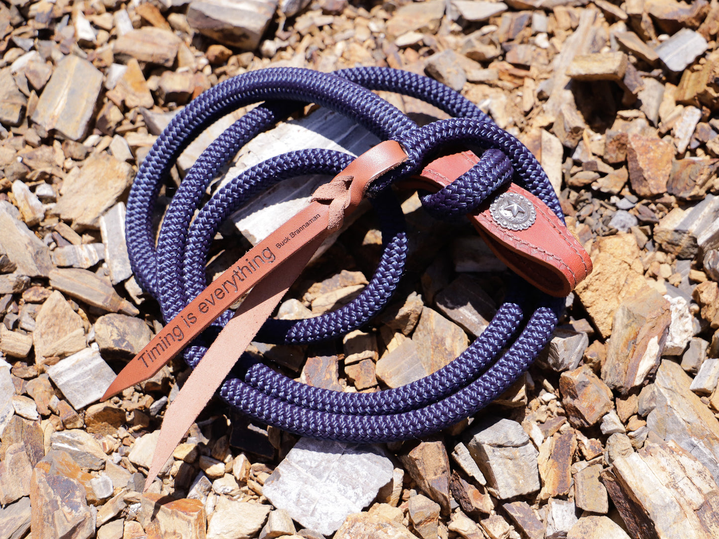 'The Offsider' round rope reins - complete with Herman Oak slobber straps and custom poppers - 6ft, 7ft plus custom lengths
