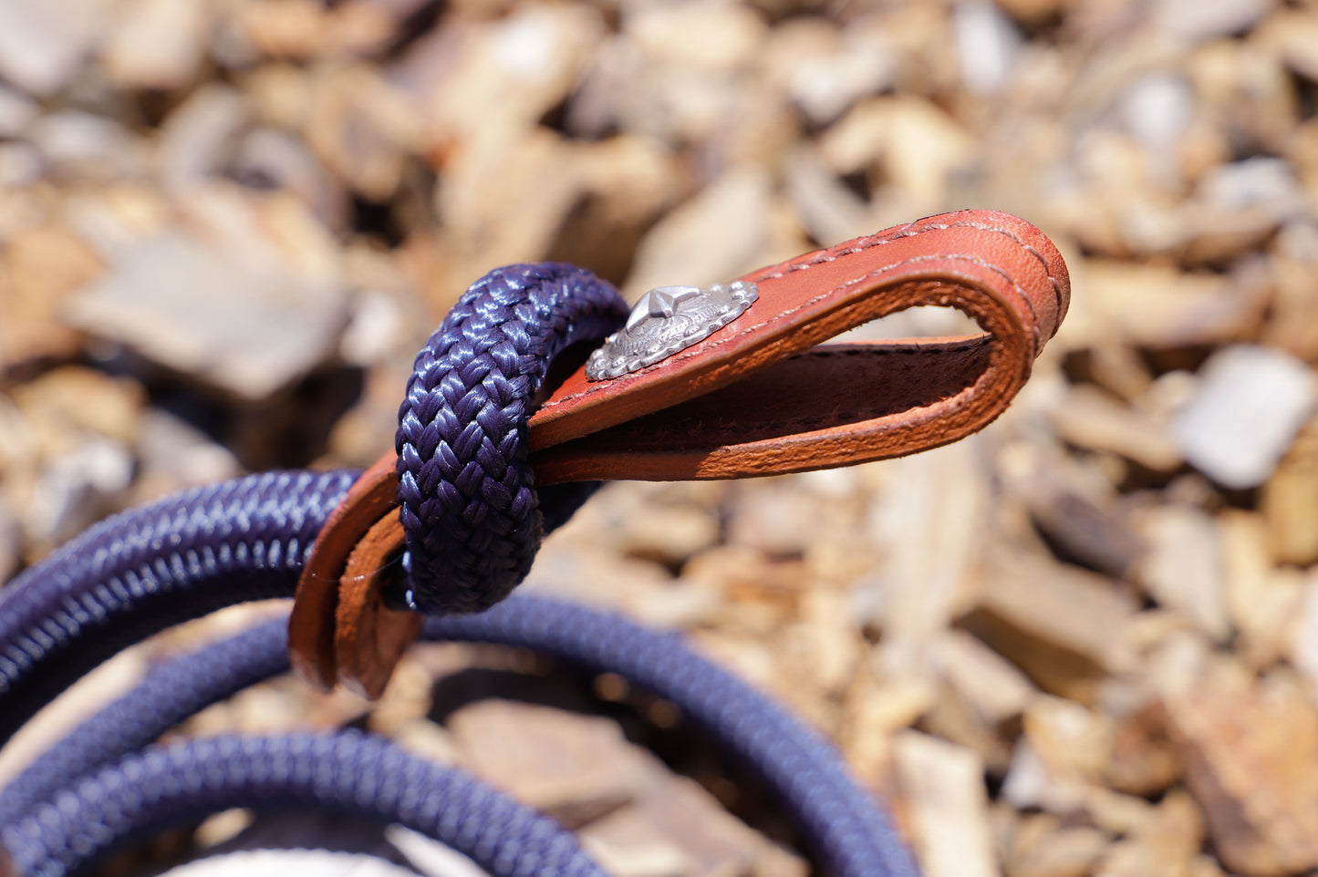 'The Offsider' round rope reins - complete with Herman Oak slobber straps and custom poppers - 6ft, 7ft plus custom lengths