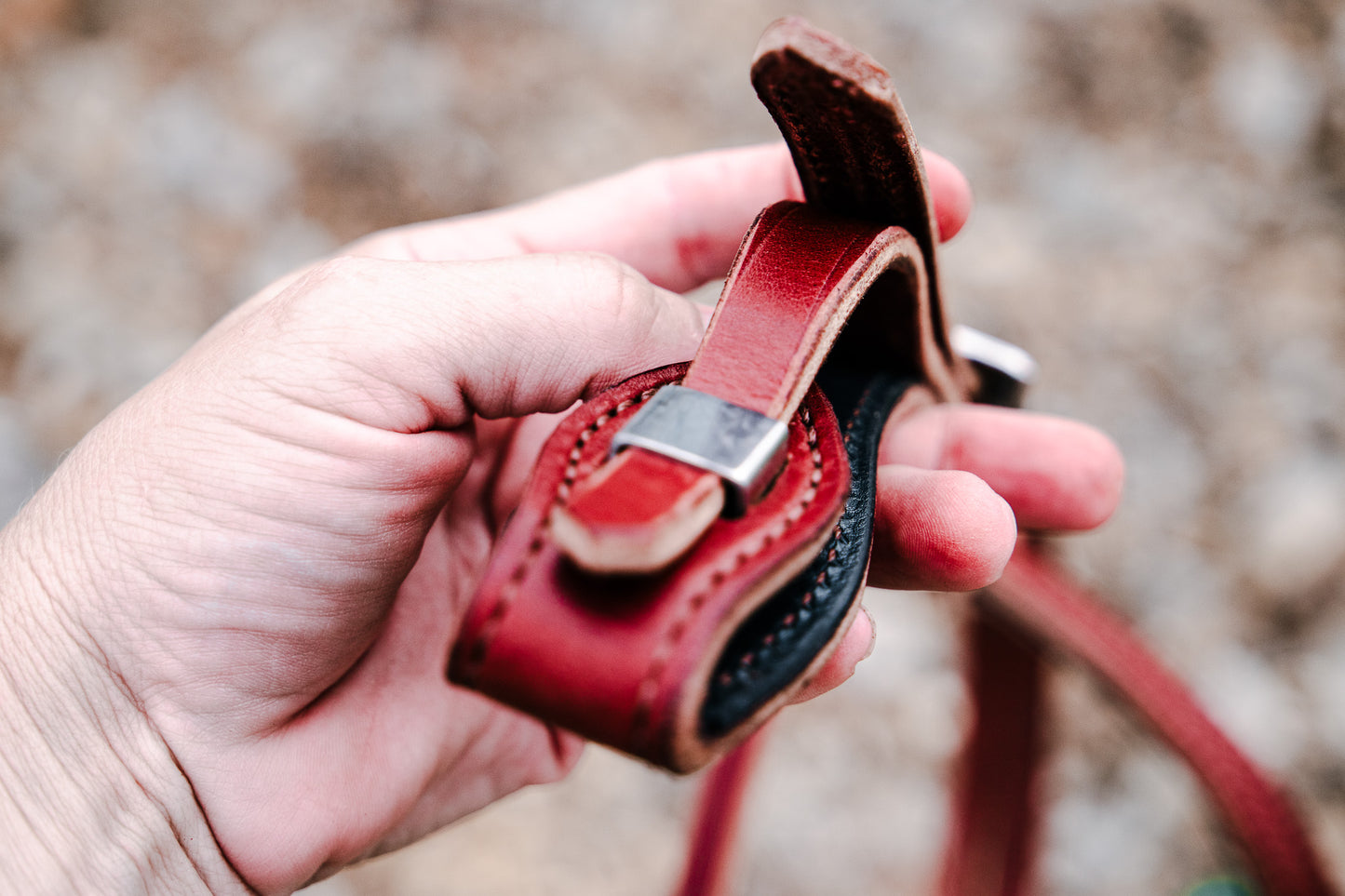 Hand made quick change leather bridle with Jeremiah Watt buckles