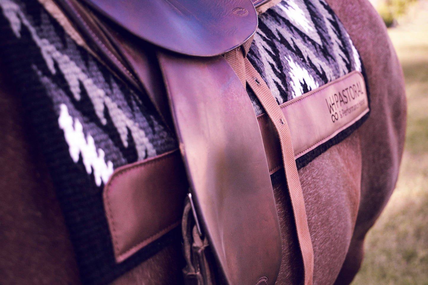 Handwoven blanket covered felt saddle pads - 18/19mm AND close contact 11/12mm