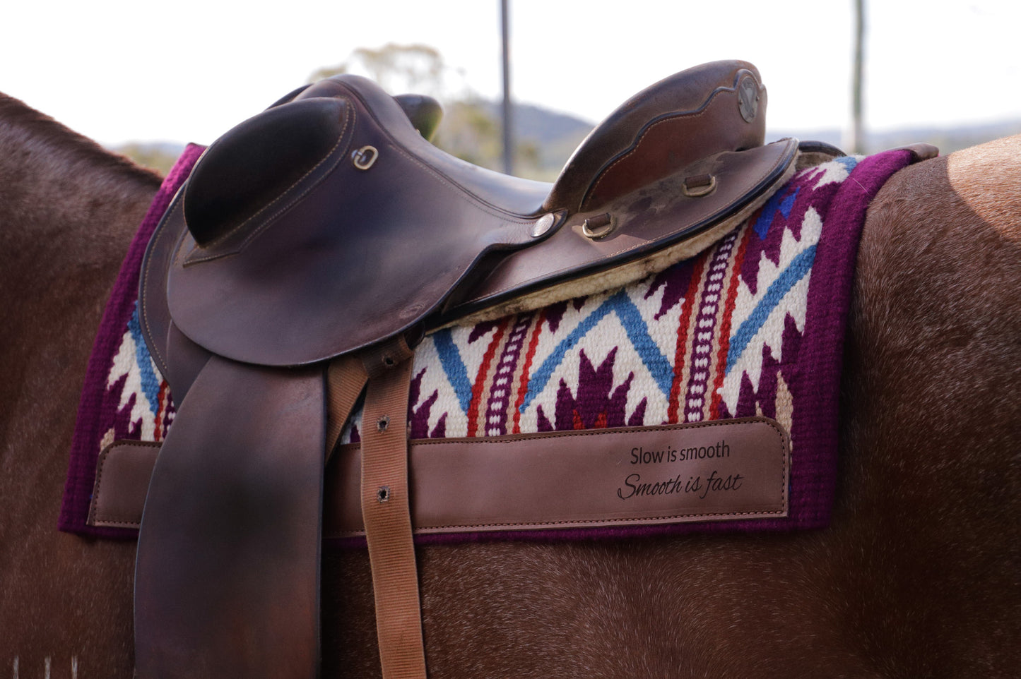 Handwoven blanket covered felt saddle pads - 18/19mm AND close contact 11/12mm