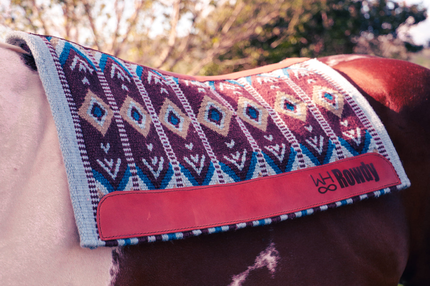 Handwoven blanket covered felt saddle pads - 18/19mm AND close contact 11/12mm
