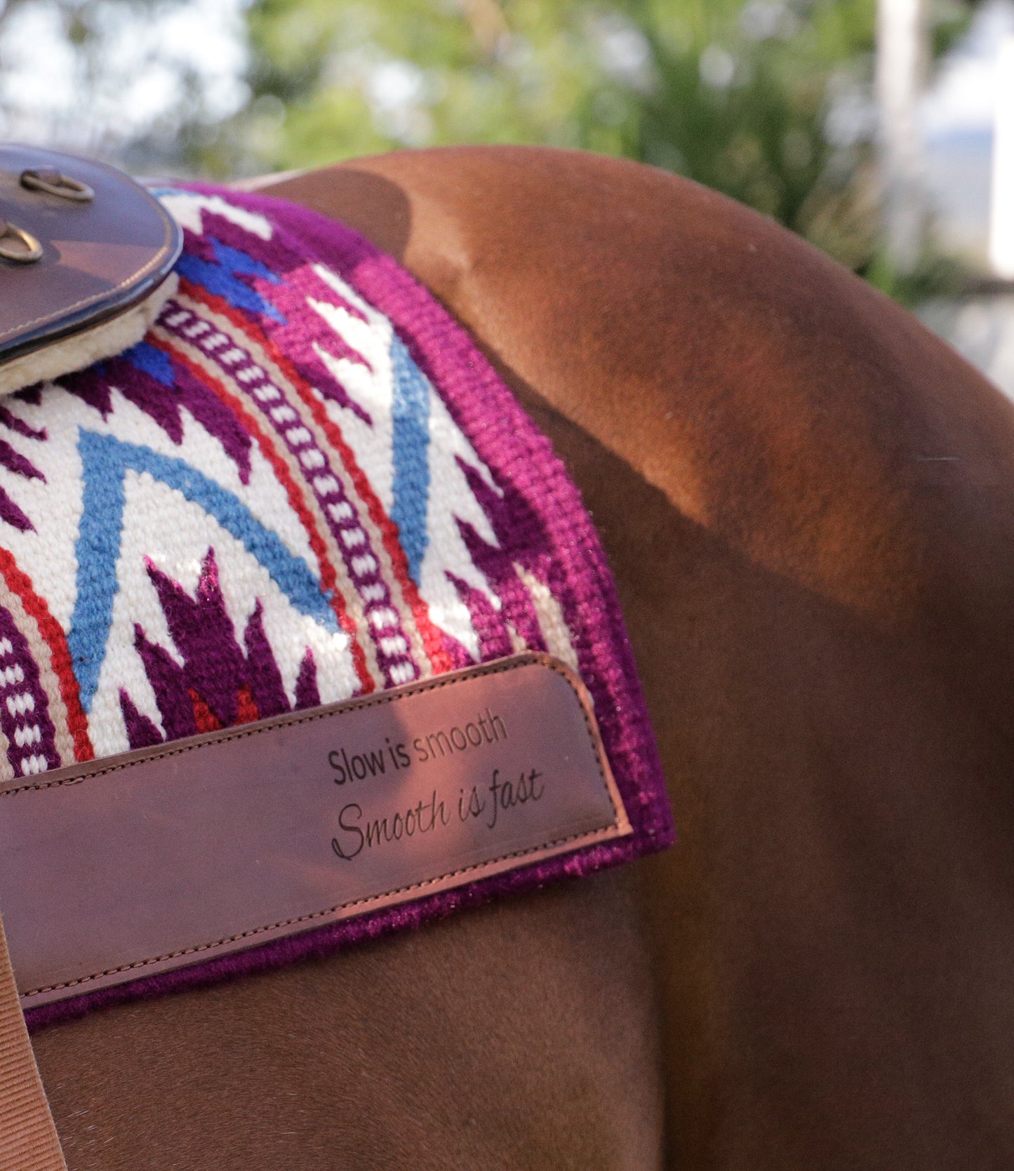 Handwoven blanket covered felt saddle pads - 18/19mm AND close contact 11/12mm