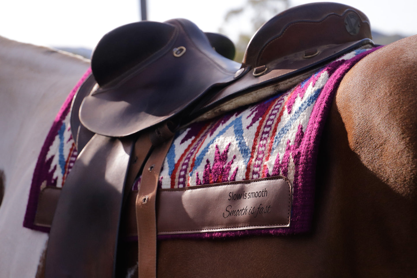 Handwoven blanket covered felt saddle pads - 18/19mm AND close contact 11/12mm