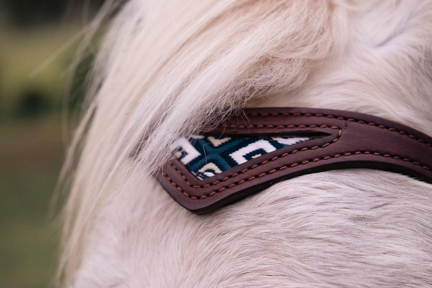 Handmade leather cob-full barcoo bridle with inlay browband (choice of hide, webbing, floral embossed or coloured leathers)