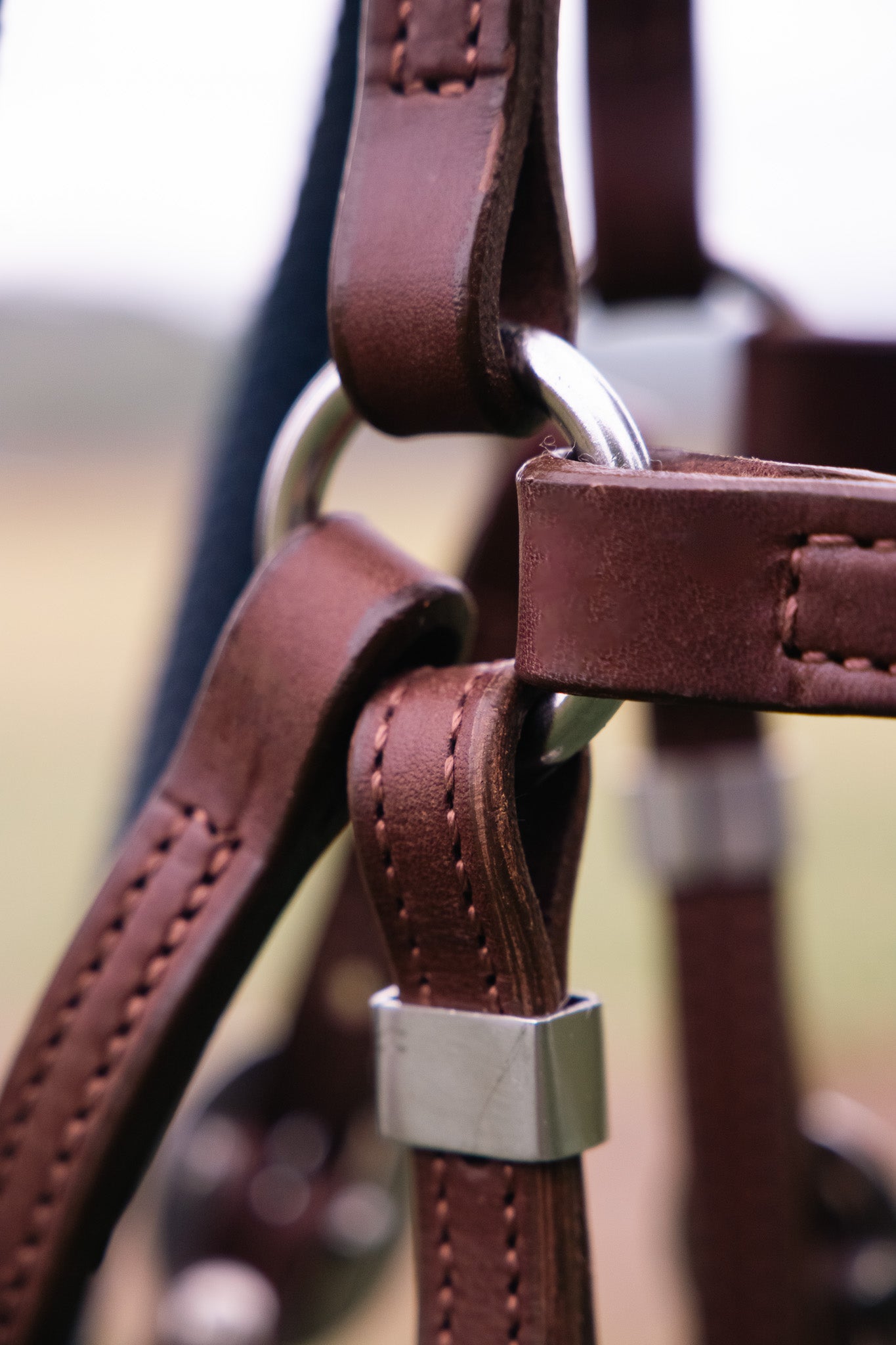 Handmade leather cob-full barcoo bridle with inlay browband (choice of hide, webbing, floral embossed or coloured leathers)