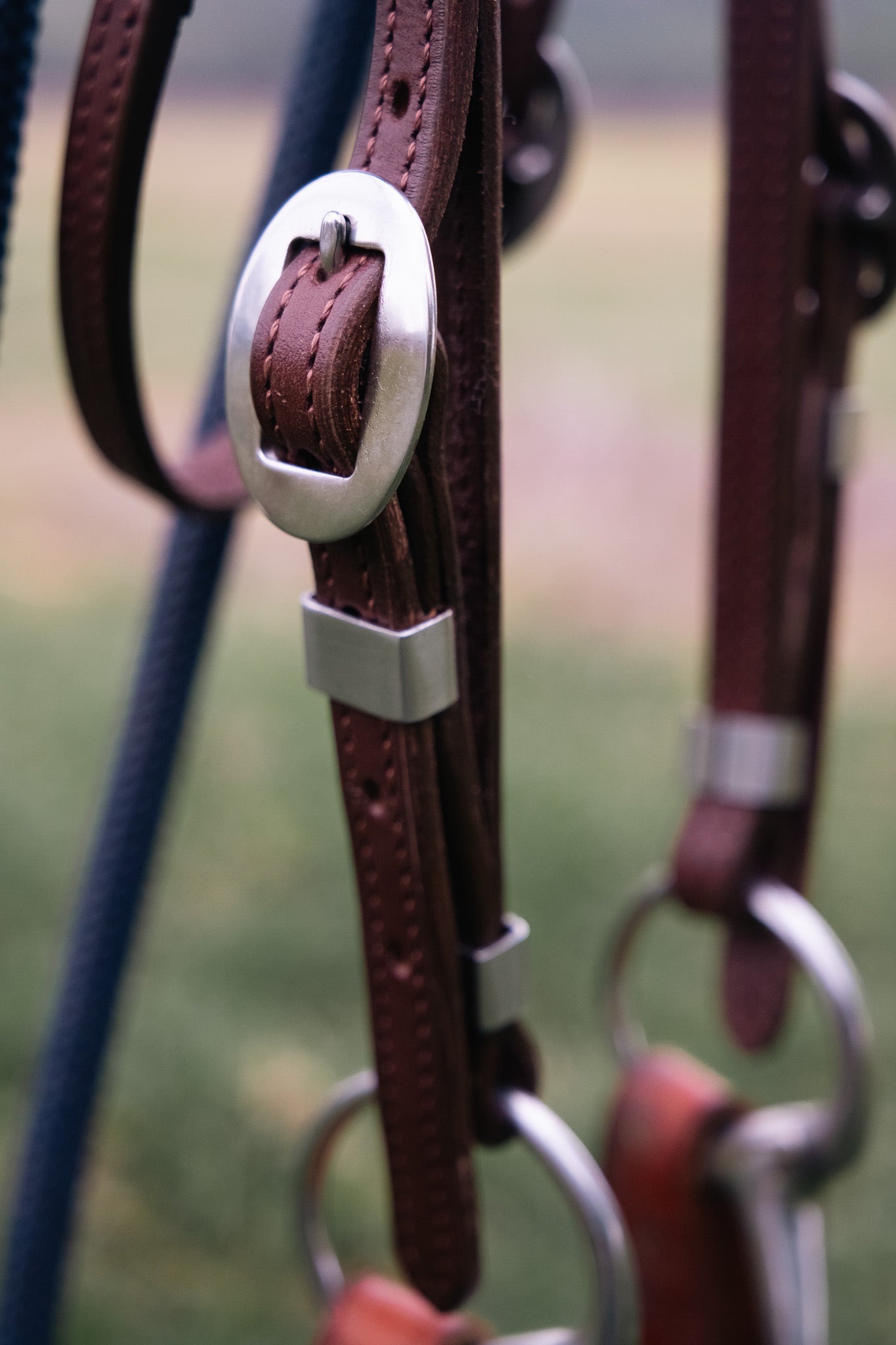 Handmade leather cob-full barcoo bridle with inlay browband (choice of hide, webbing, floral embossed or coloured leathers)