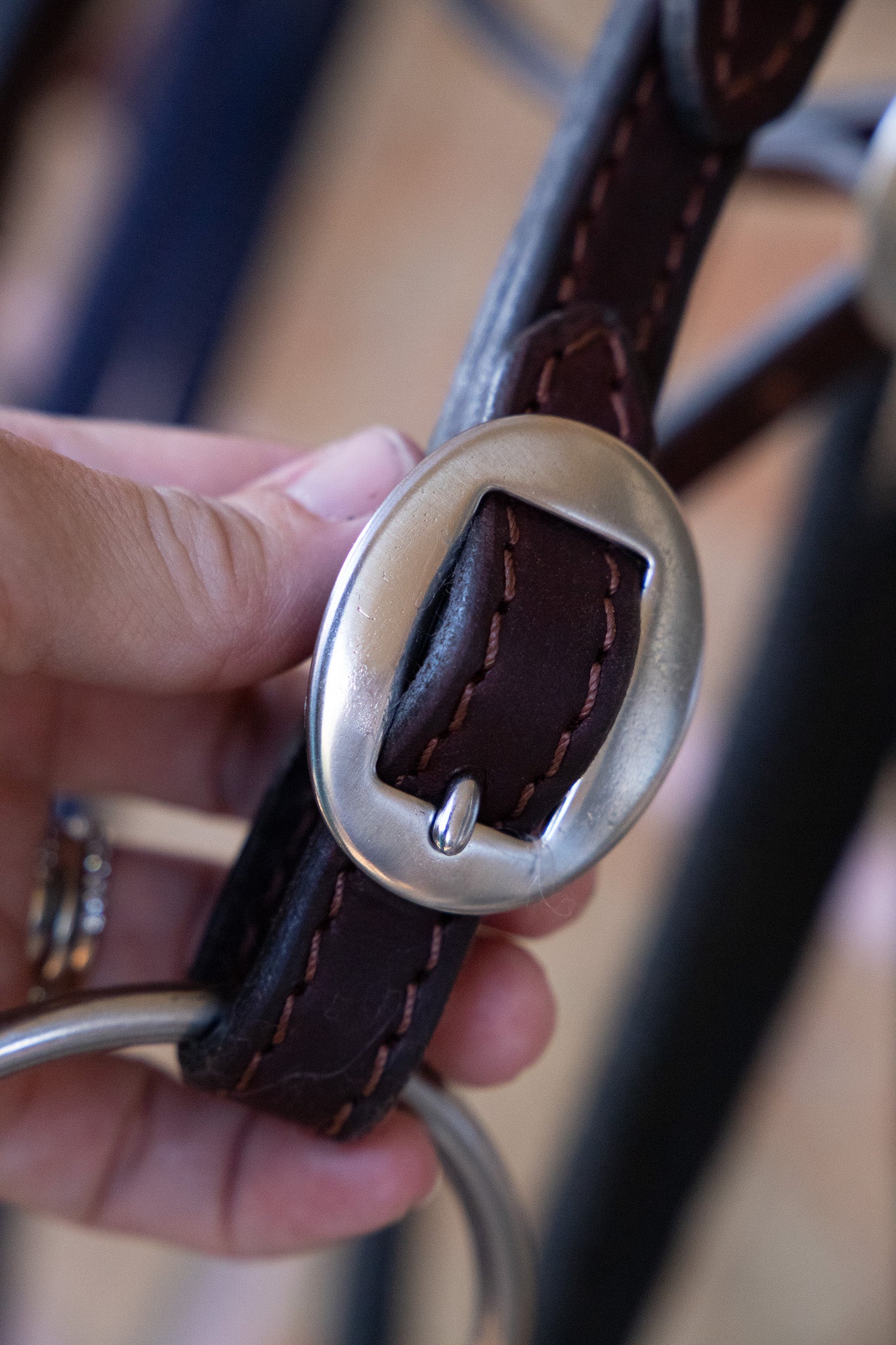 Work series handmade latigo leather bridle with quick change buckles