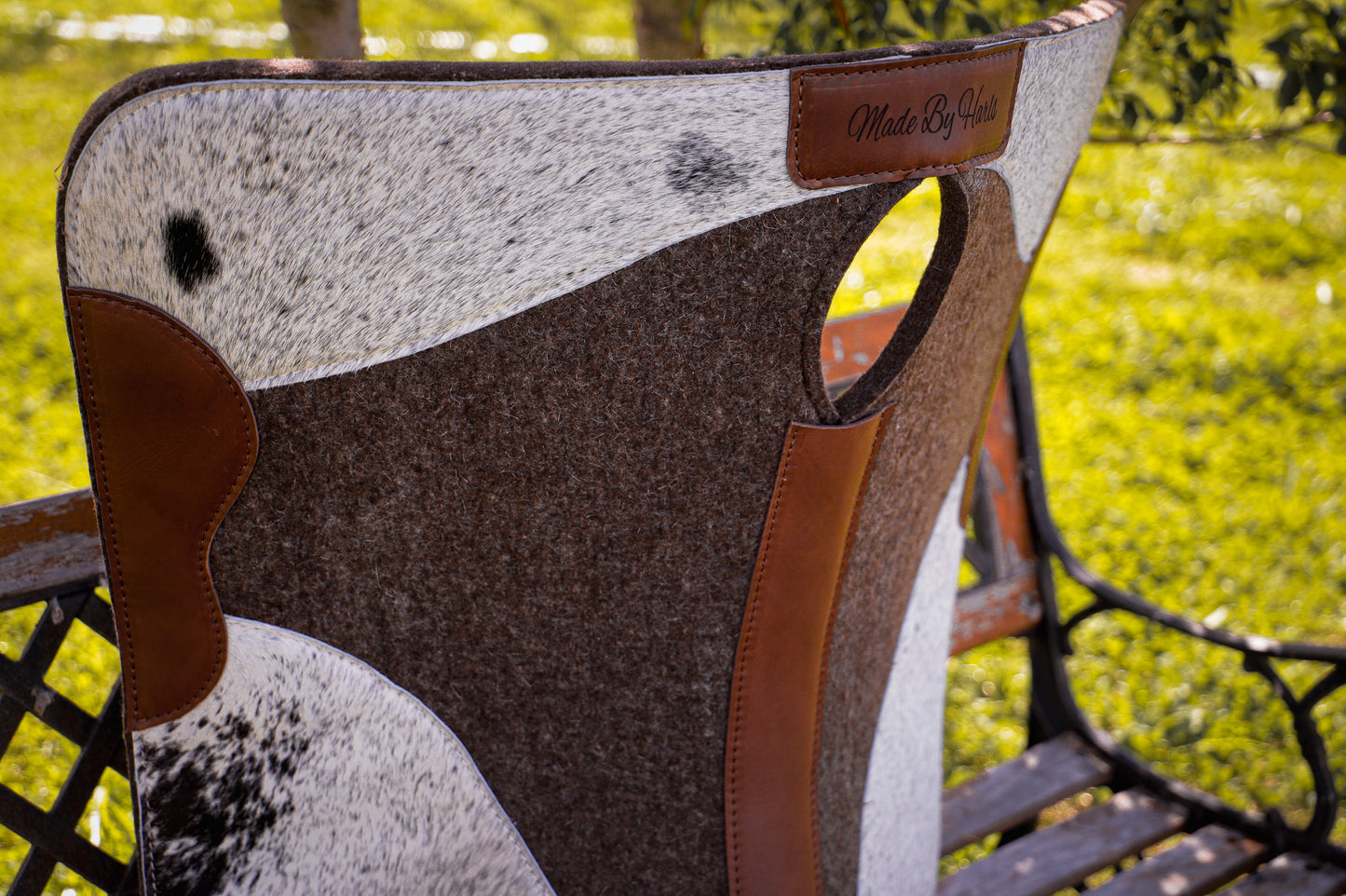 The 'Cut Out' wool felt pad - hair on hide