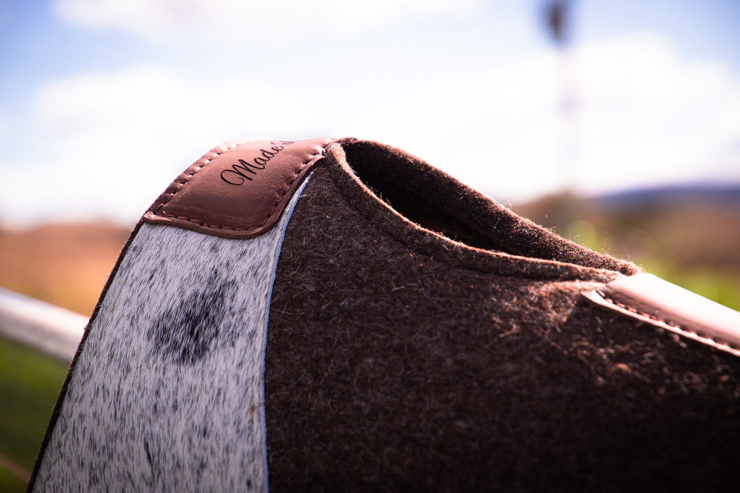 The 'Cut Out' wool felt pad - hair on hide