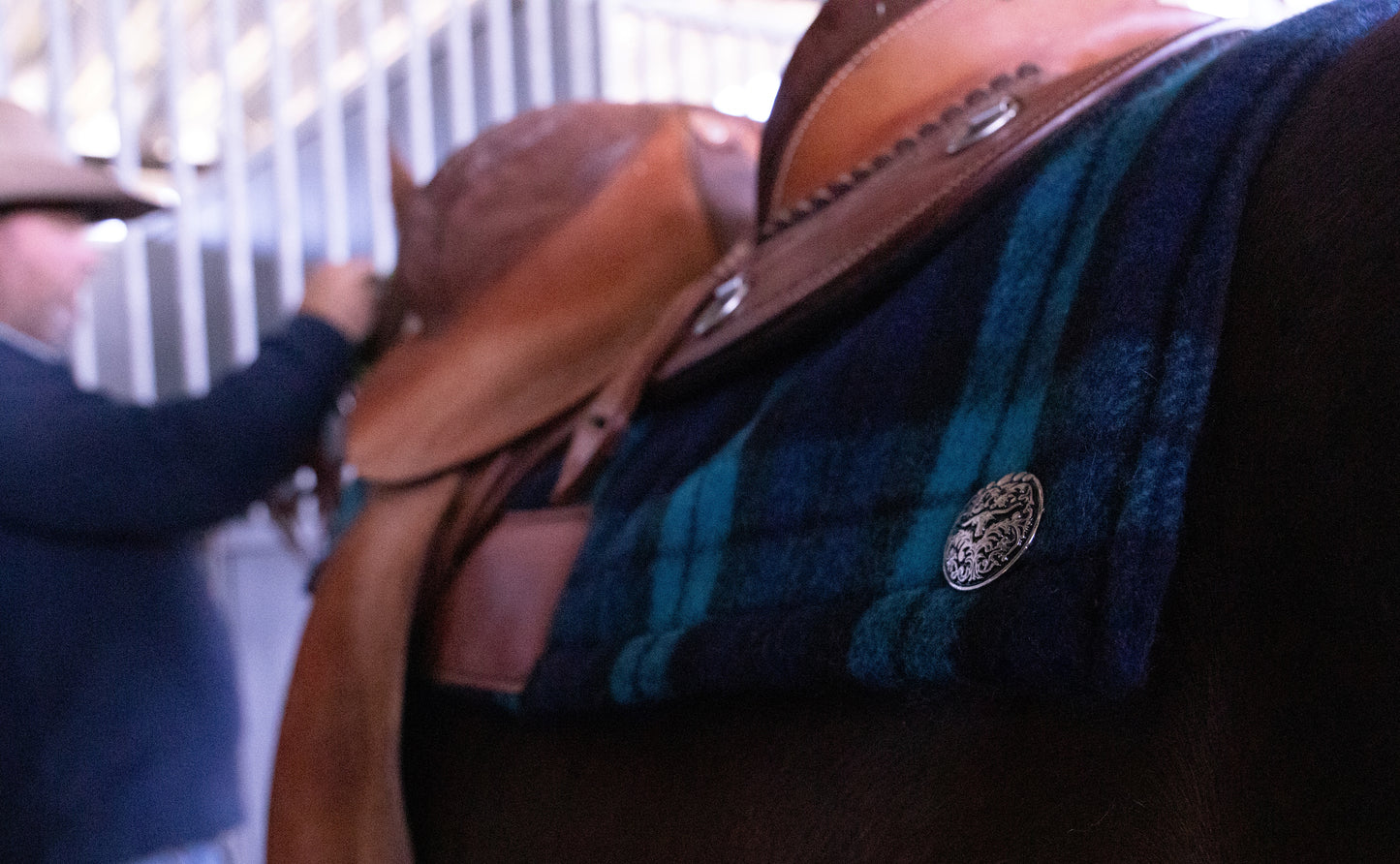 'THE CAMPDRAFTER CLOSE CONTACT' - Handmade kersey saddle pad in your choice of colour - 12mm thick approx