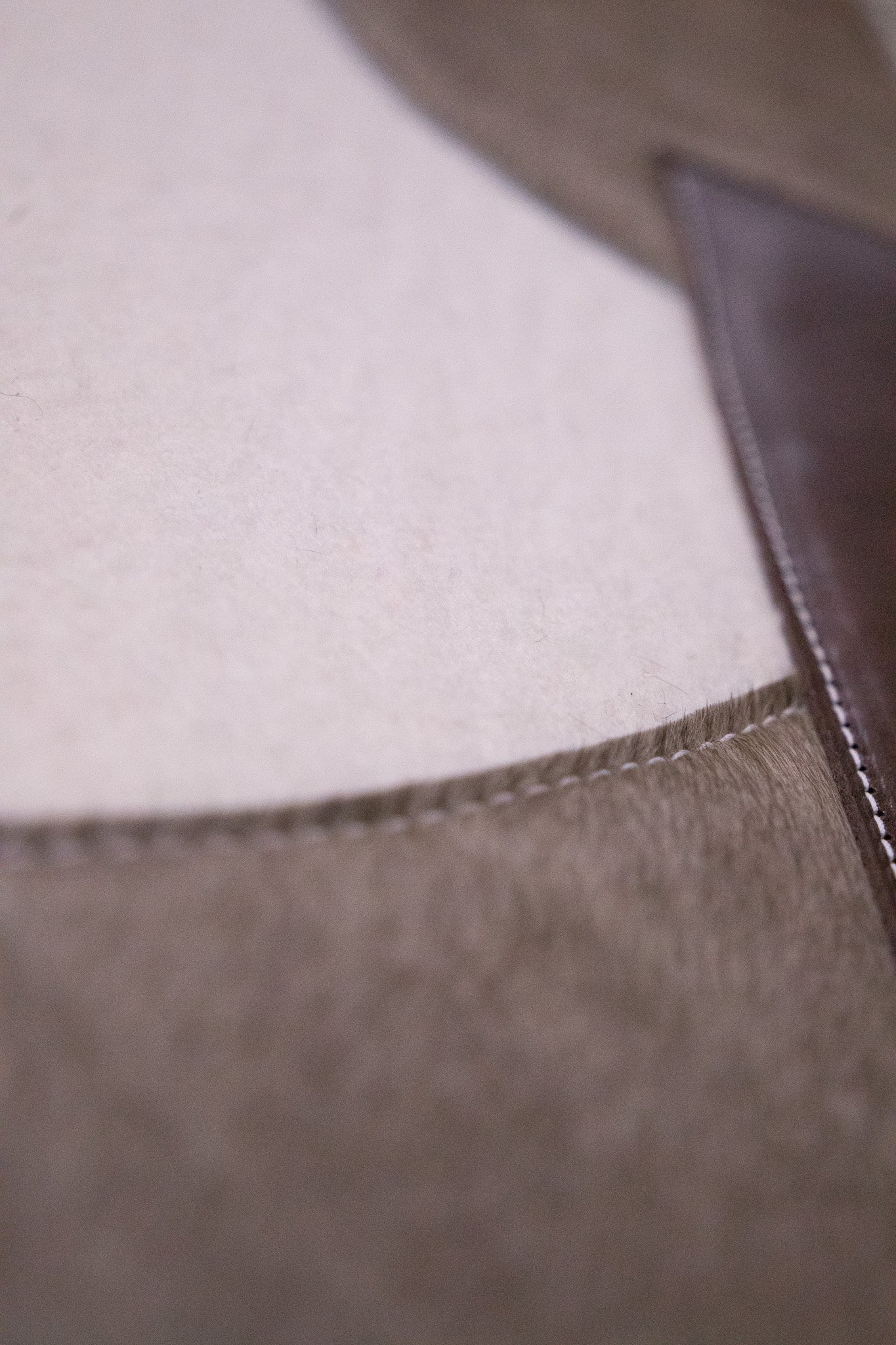 Hair on hide 100% natural, wool felt pad - 13mm felt - choice of hides and felt colour