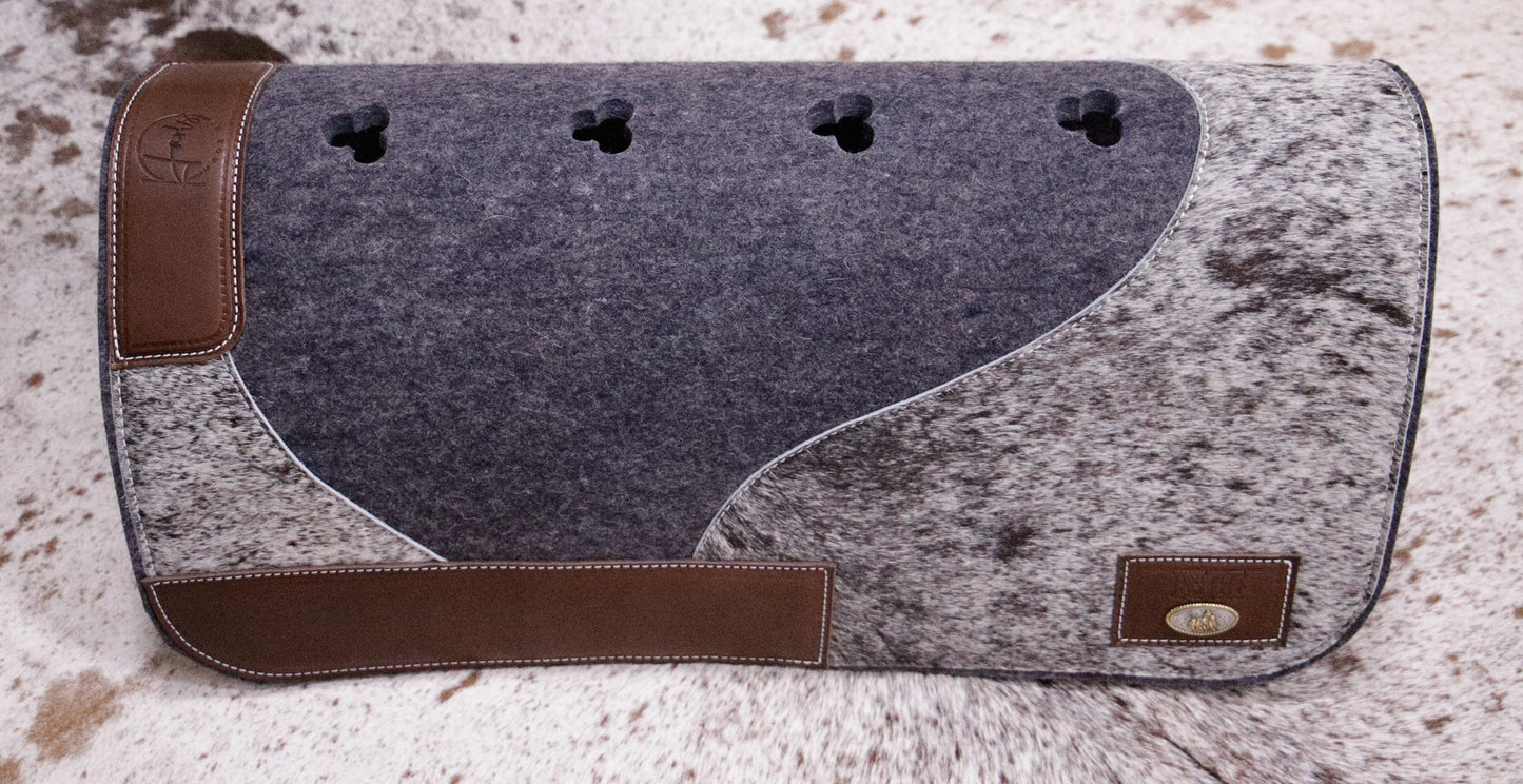 Hair on hide 100% natural, wool felt pad - 17mm thick felt - choice of hides