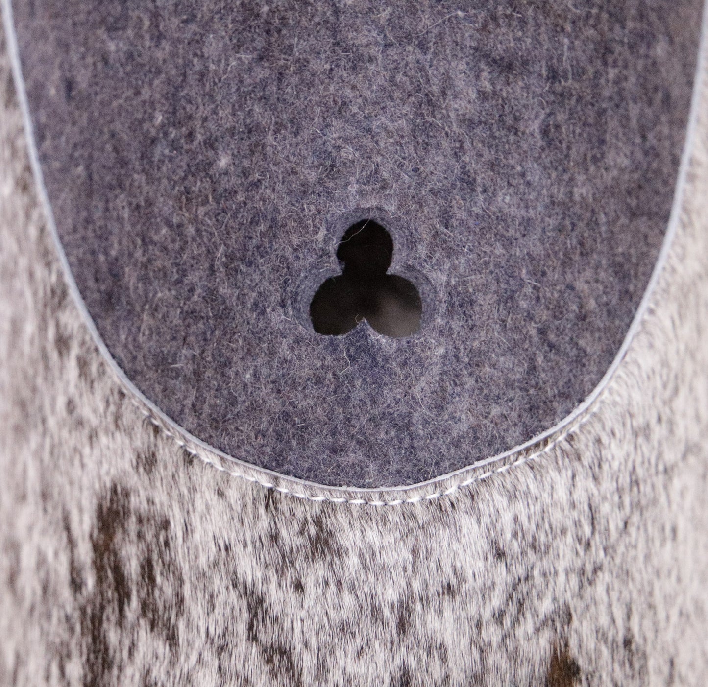 Hair on hide 100% natural, wool felt pad - 17mm thick felt - choice of hides