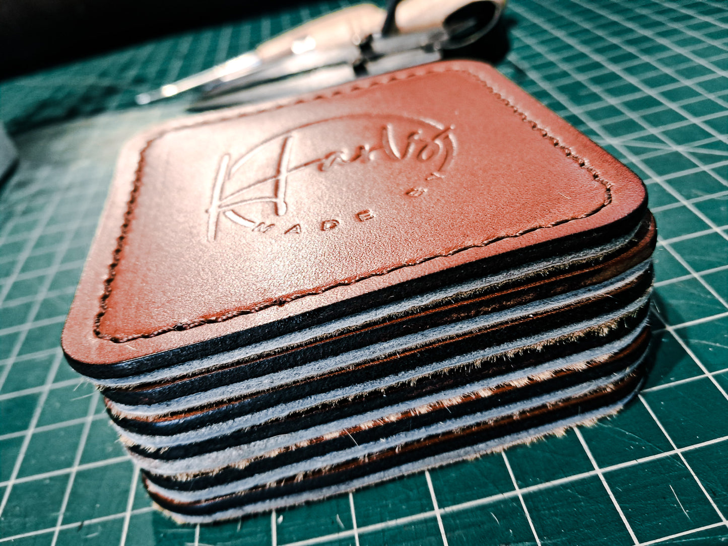 Hair on hide drink coasters - set of 6