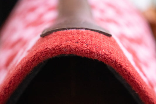 More! Handwoven blanket felt lined saddle pads, small wears - 18/19mm AND close contact 11/12mm