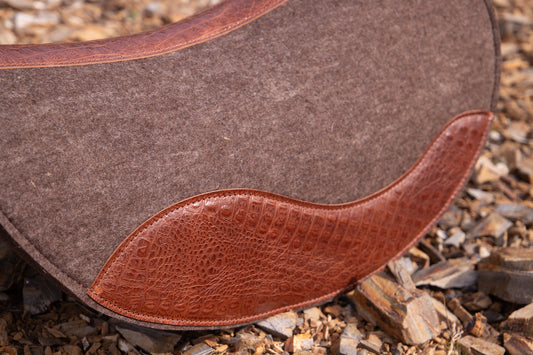 Croc embossed saddle pads