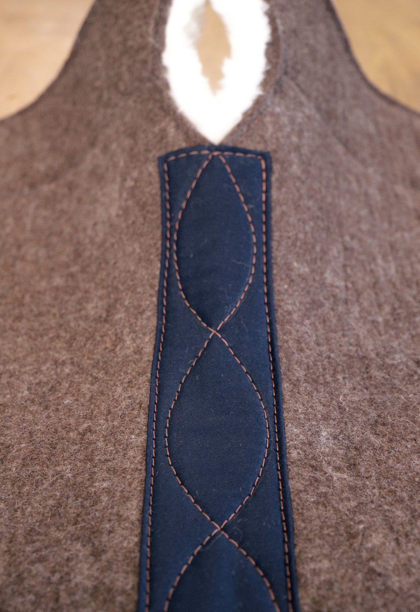 The 'Cut Out' wool felt pad with fleece underlay