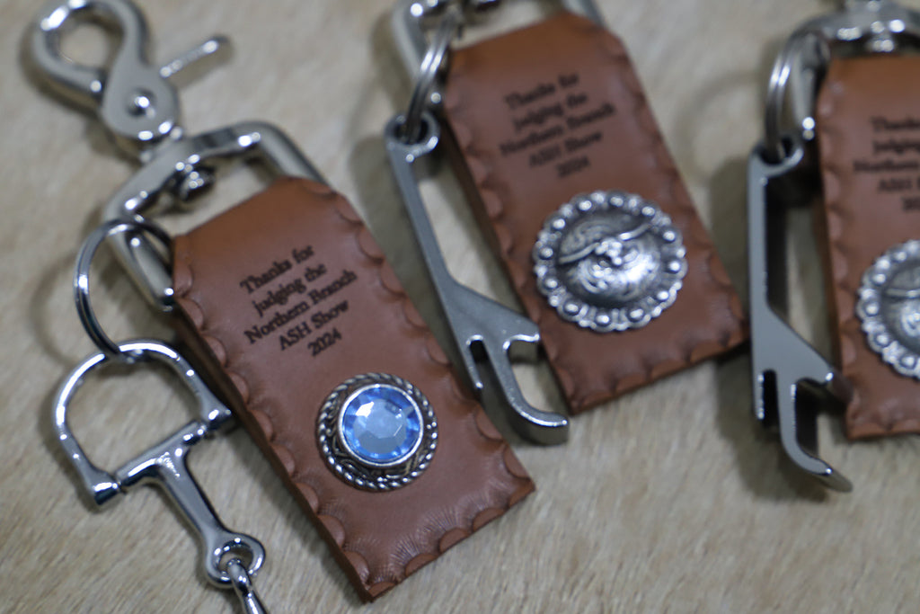Keyring with concho - custom engraved