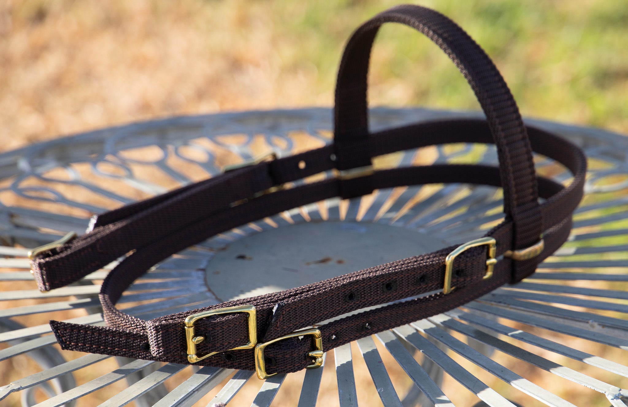 Quick Change Webbing Work Bridle and bit hobbles
