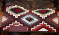 Minimalist blanket pad - MERLOT with red pull-up leather wears