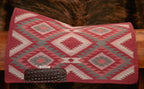 Minimalist blanket pad - Pinks with croc embossed leather