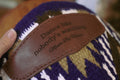 Minimalist blanket pad - Indigo blue/tan/brown/white - "Dance like nobody's watching."