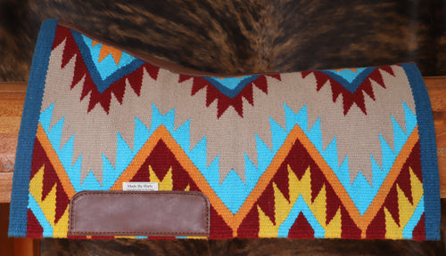 Blanket pad - leather contoured spine with engraved wither
