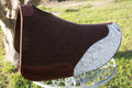 Hair on hide cutout pad - white/black fleck/healed scars