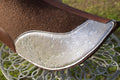 Hair on hide cutout pad - Metallic silver