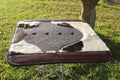 28 x 28 square hair on hide - White/black medium/long hair