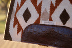 Ready made - Sunburnt Country - NZ wool blanket pad with contoured leather spine