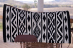 NZ wool blanket pad - black and cream CLOSE CONTACT