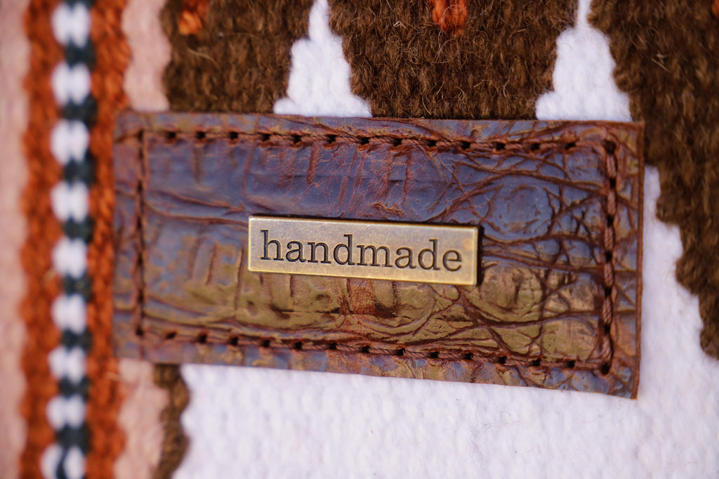 NZ Wool blanket pad - "Handmade" badge