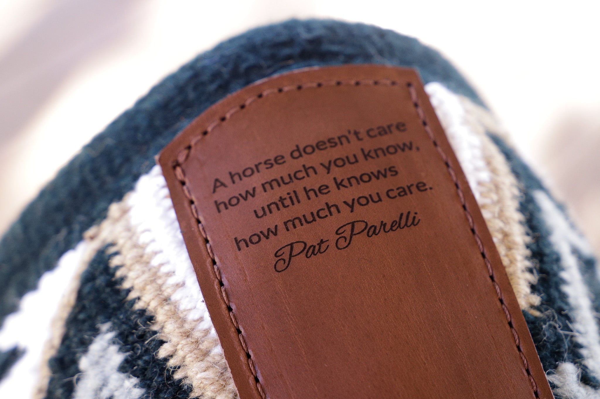 NZ Wool blanket pad - "Parelli" quote