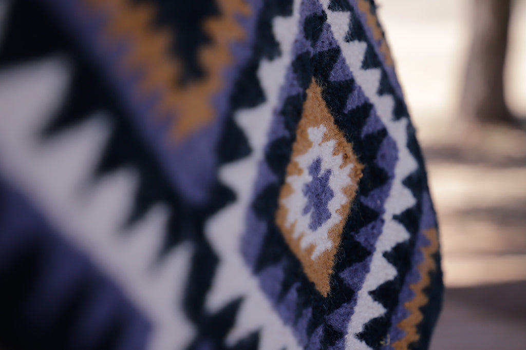 The Minimalist Handwoven NZ wool, felt lined blanket pad - Dusk 29.5 inch spine