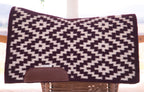 The Minimalist Handwoven NZ blanket pad - Burgundy/Cream Ready made