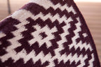 The Minimalist Handwoven NZ blanket pad - Burgundy/Cream Ready made