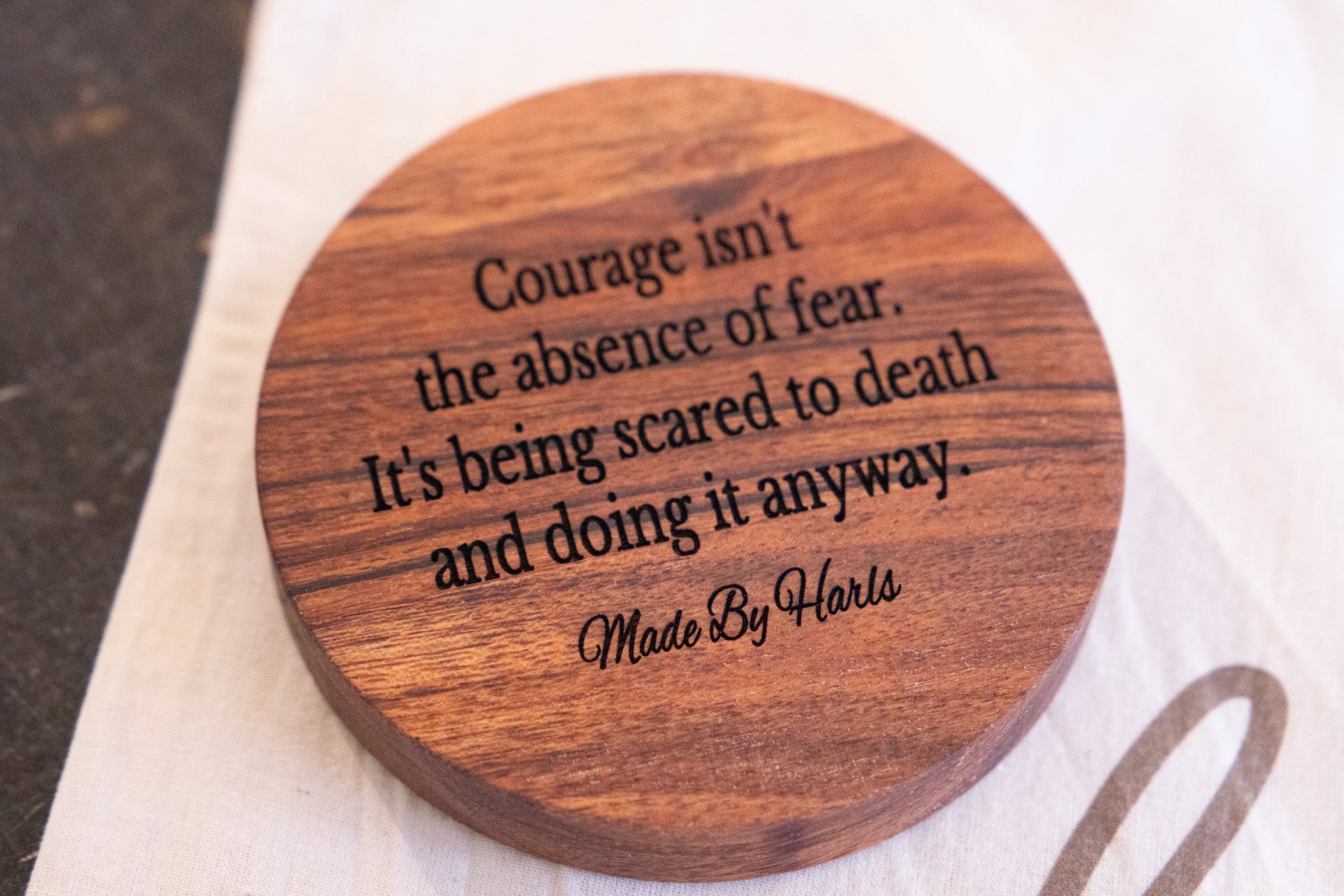 Set of 4 Custom engraved coasters