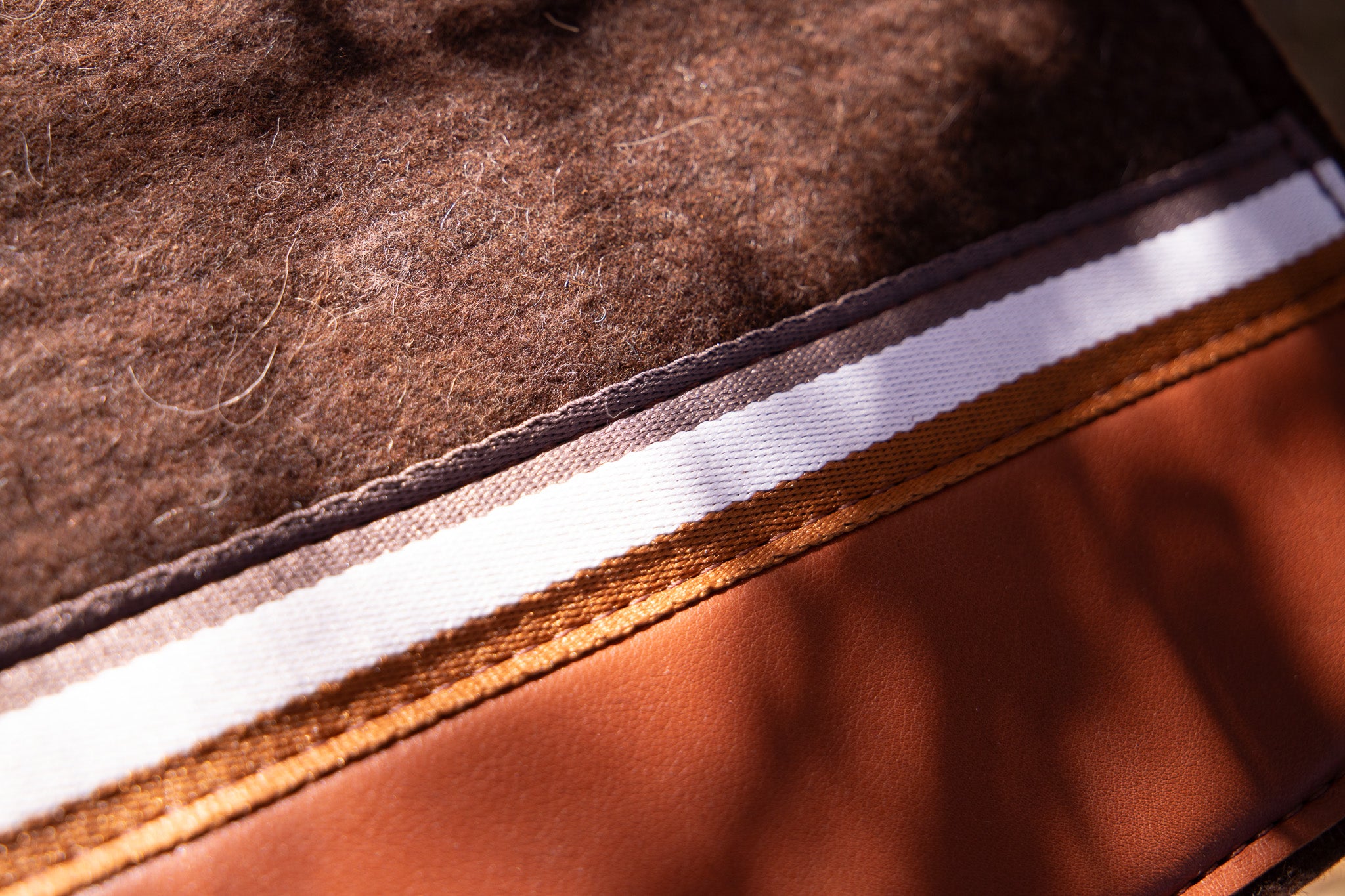 Ready made choc marle wool felt pad - Vintage Autumn
